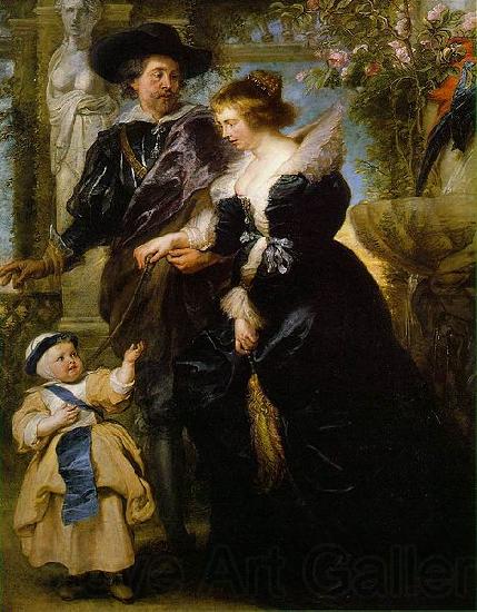 Peter Paul Rubens Rubens his wife Helena Fourment  and their son Peter Paul Spain oil painting art